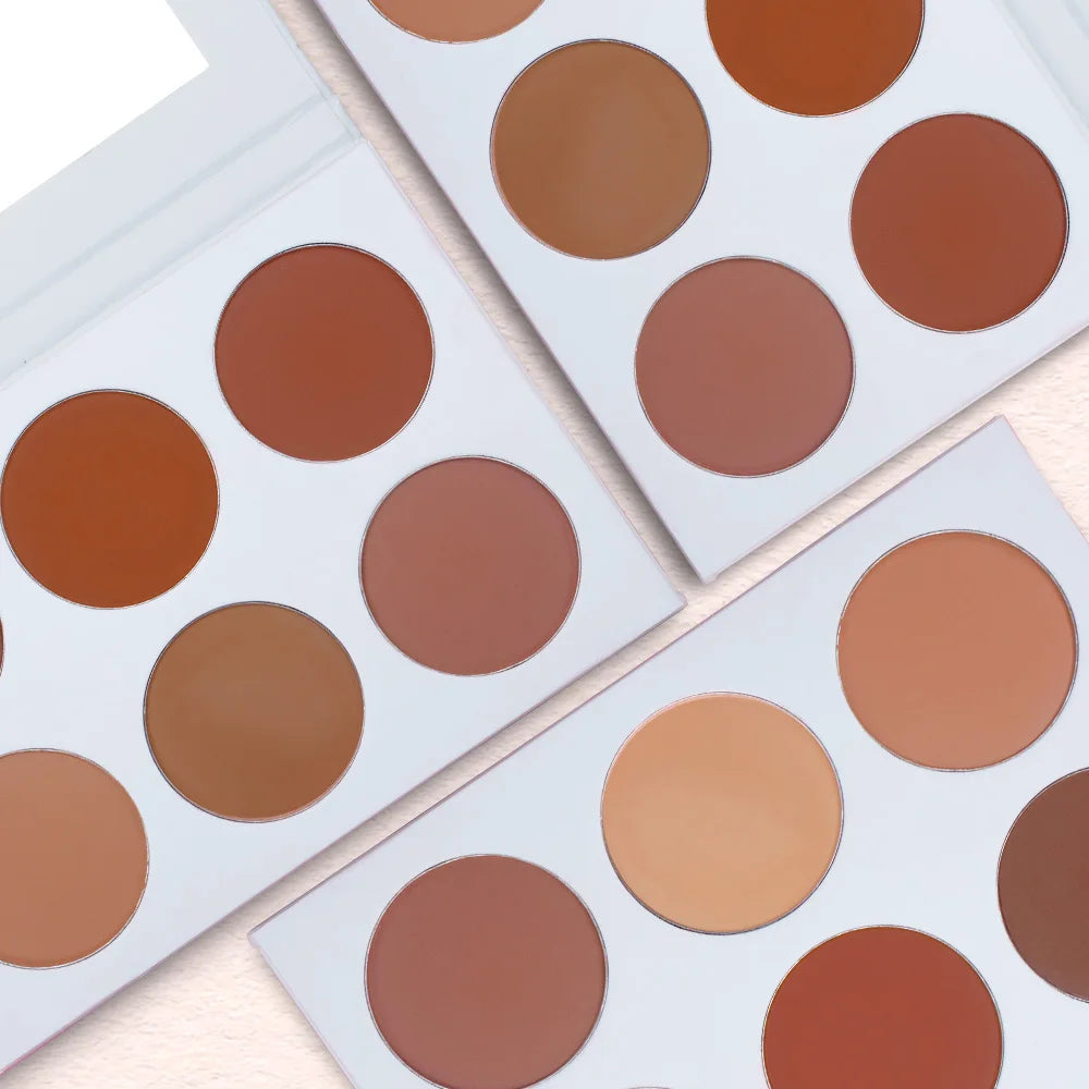 Custom Waterproof Cosmetics Vegan Face Makeup Private Label Pressed Powder Highlighter Contour Blush Palette