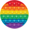 Silicone Round Square Rainbow Alphabet Letter Popper Sensory Fidget Toy with Pop Games