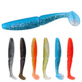 5pcs/bag Hengjia Soft Lure Trout Soft Plastic Shad Lure Bait 10cm 10g T Tail Plastics Lures Saltwater Freshwater Fishing