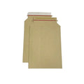 Custom Eco-Friendly Biodegradable Expandable Kraft Gusseted Paper Mailer Cardboard Shipping Envelope Self-adhesive Seal Pull Tab