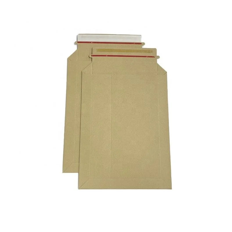 Custom Eco-Friendly Biodegradable Expandable Kraft Gusseted Paper Mailer Cardboard Shipping Envelope Self-adhesive Seal Pull Tab