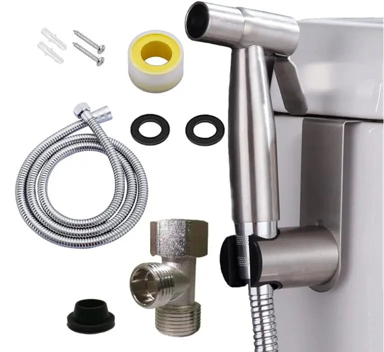 High Pressure Modern Eco-Friendly Easy Water-Saving Brass Bathroom Bidet Set Sprayer Kit Multifunctional Wall-Mounted Portable
