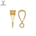 Jewelry 14K Gold Filled Small Bails With Open Ring for Connect Pendant Bails Clasps for Jewelry Making
