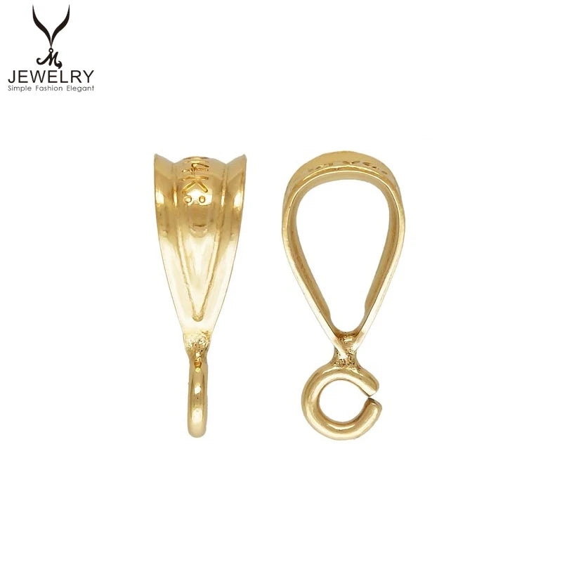 Jewelry 14K Gold Filled Small Bails With Open Ring for Connect Pendant Bails Clasps for Jewelry Making
