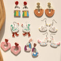 GT Earring Pendant Wholesale Creative Funny Printing Acrylic Earrings for Women Fashion