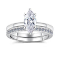 Europe US Cross-Border Moissanite Ring Horse Eye Shape Stacked Row Design Luxury Gold Tone High End Women's Ring Spot Wholesale