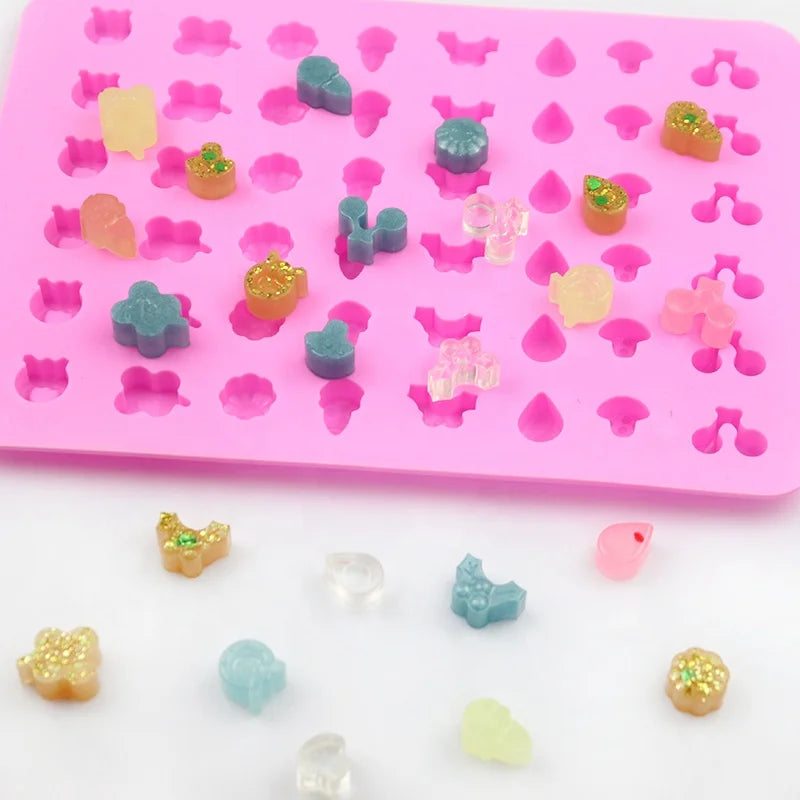 327 Stock 48 Cavity Fruit with Bonus Dropper Shape Silicon Resin Mold Silicone Gummy Candy Mold Chocolate Silicone Mold Candy MegaBDM