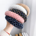Wholesale New Bling Hairband Network Beaded Crystal Padded Rhinestone Hair Accessories Woman Luxury Hairband