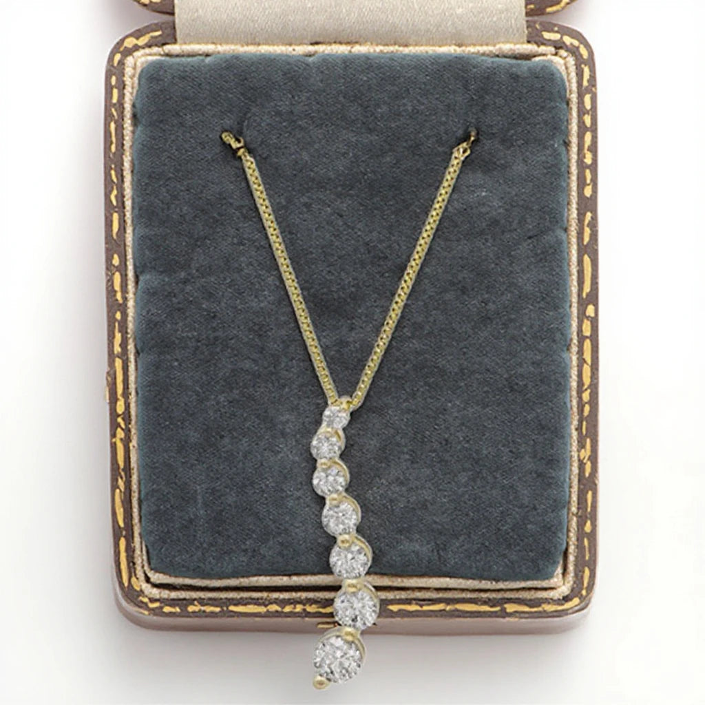 Wholesale Jewelry 14K Real Gold Decoration Pendants With ZIRCON Yellow Gold Necklace Women's Jewelry Necklace