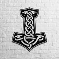 Thor's Hammer Metal Wall Stickers WJD07 Art Mural Metal Wall Decor Viking Wall Art