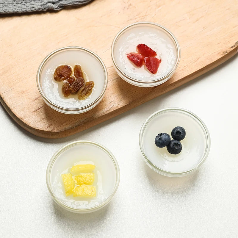 Lead-free Glass Round Ice-cream Glass Bowl Cute Simple Dessert Cup Yogurt Jelly Glass Cup