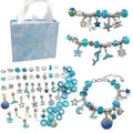 Blue Gift Box Set Fashion Jewelry Beaded Charm for Bracelet Jewelry DIY Craft Supplies