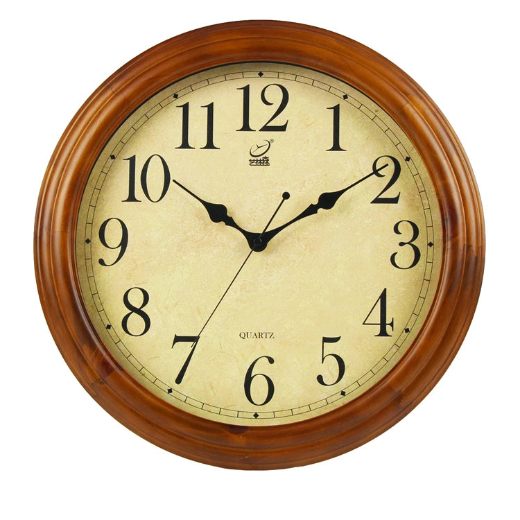 Retro Antique Wall Clock Wooden Frame Wall Clock for European Home Decor
