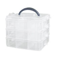 Three-layer 18-cell Portable Storage Jewelry Storage Box Hardware Tools Combination Building Blocks Toy Organizer