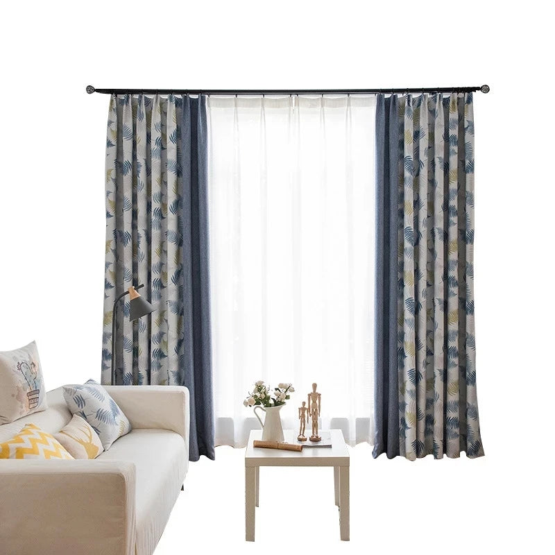XinLan Jacquard Weave Customizable Sitting Room Curtains Fabric Supplier