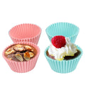 Multicolor Reusable Silicone Baking Cups Nonstick Muffin & Cake Mold with Cupcake Holder Kitchen Baking Accessory MegaBDM