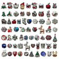 Assorted Silver Plated Enamel Christmas Tree Santa Claus Reindeer Dainty Dangle Xmas Gifts Charms for Earrings Jewelry Making