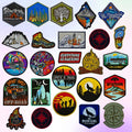 Factory Directly Sale Outdoors Scenery Embroidered Patches Wholesale River Camping Applique Custom Travel Embroidery Patch