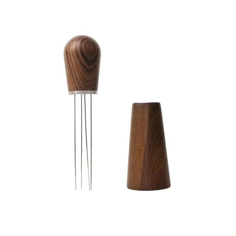 Custom logo Barista Distribution Tool Needle Espresso Coffee Stirrer Set with Stand