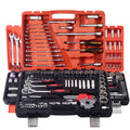 Auto Repair Set 121 Pieces Socket Wrench Combination Tools Ratchet Wrench Metal Toolbox
