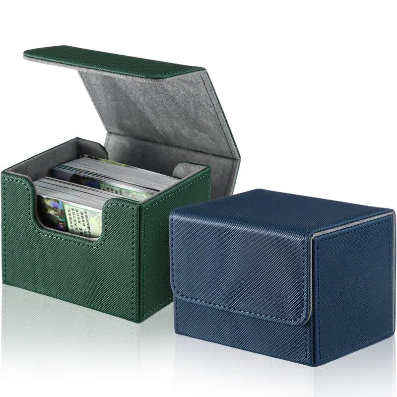 Custom Eco-Friendly Leather Trading Card Deck Box Flexible Design for Poke TCG Display Carved Techniques