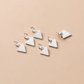 5*10mm Tiny 925 Sterling Silver Flat Triangle Disc Pendant Charms for Jewelry Making