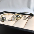 B158 10-12mm 925 Sterling Silver Gold Plated Wholesale Freshwater Pearl Charm Bracelet Mounting Fancy Jewelry for Women