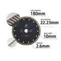 DEYI Hot Sale 7inch 180mm rainbow Granite Cutting Diamond Saw Blade for Cutting Granite Concrete Sandstone