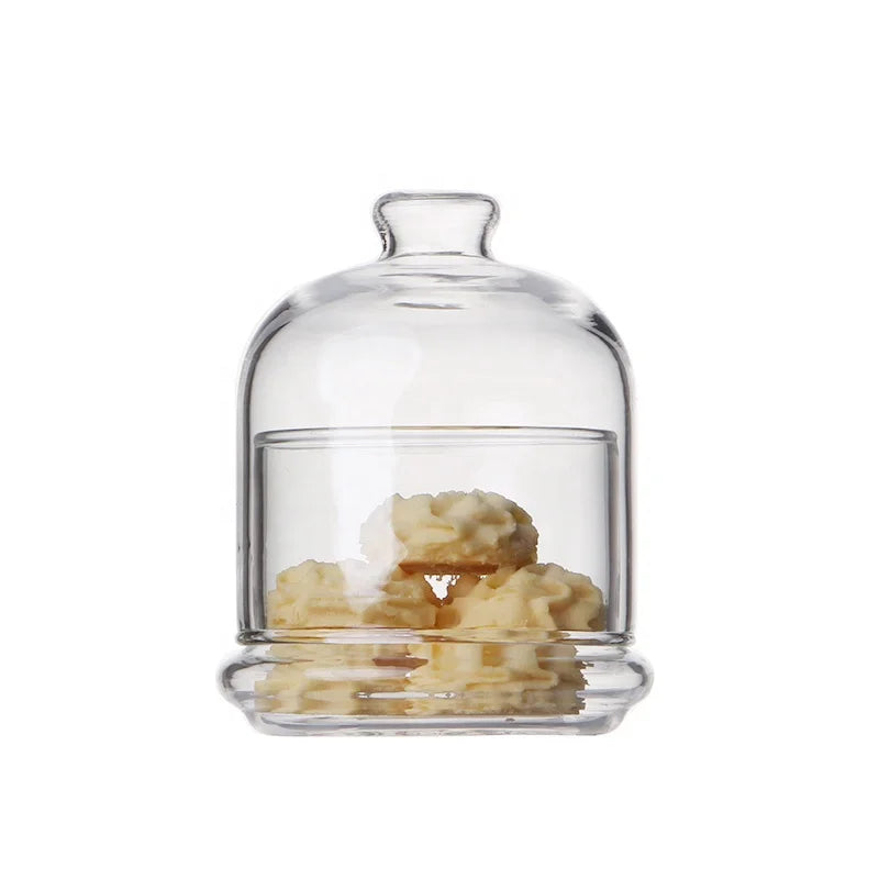 Dome Cover with Base Wholesale Borosilicate Terrarium Clear Empty Hand Blown Dust Proof Glass Bell Jar Cloche Glass Carton