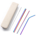Customized Drinking Straws in Case Stainless Steel Straw Set Eco Friendly Printed Portable Straw MegaBDM