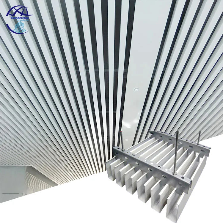 Decorative False Ceiling Design Metal Aluminum U Shape Celling Powder Coating for Office Building Strip