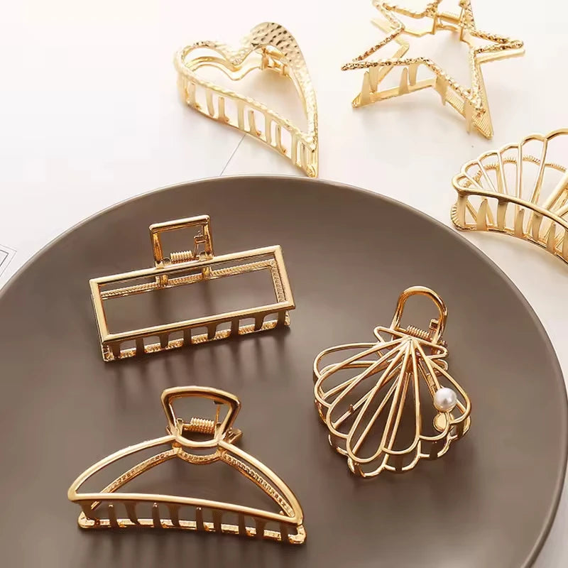 High Quality Hair Clip Claw Large Big Hair Claw Clips Gold Metal Hair Claw 11cm