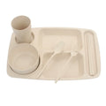 Multi-color 6piece/set Dinner Plate with Bowl Cup and Tableware Set Biodegradable Wheat Straw Children's Plate Tableware Set