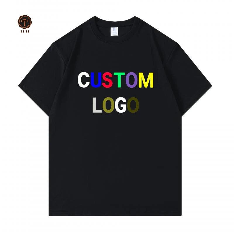 Customized Your Brand Design Unisex Tshirt Wholesale 100 Cotton O-Neck Branded Tshirt Designer Clothes Blank Men's T-Shirts