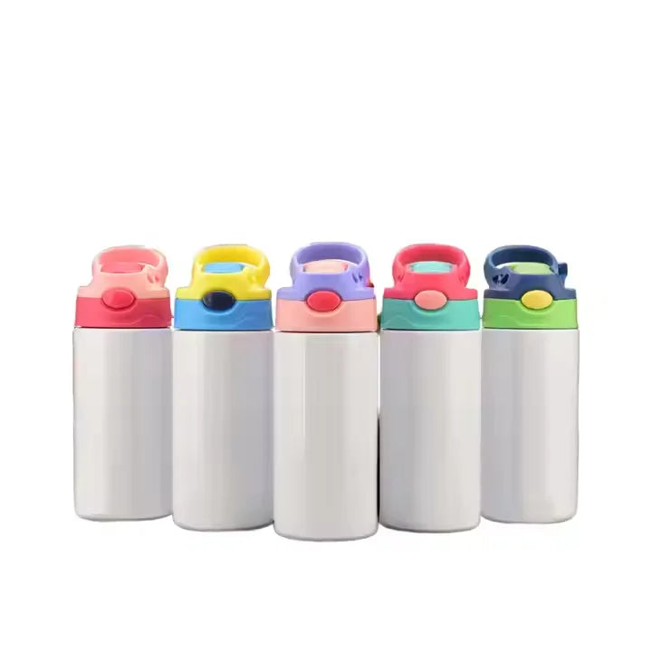 12oz Stainless Steel Kids Tumbler PC Lid Modern Design Sublimation Cups for Travel Home for Coffee Juice Drinks DIY for Children