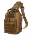 Best Coyote Brown 10l Waterproof Men's Packable Tactical Molle Sling Pack for Hiking Hunting