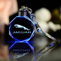 Wholesale Luxury 3D Laser Etched Wedding Favor Crystal Car Logo Keychain 30mm Carved Style