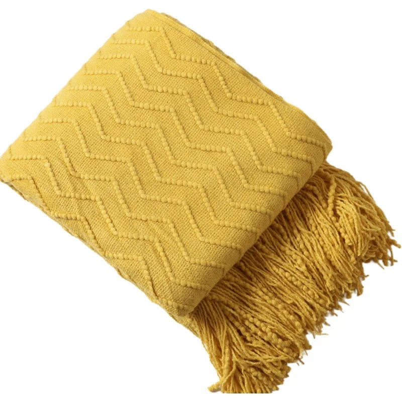 Soft Plush Cozy Knitted Throw Blanket Wabi-Sabi Style Digital Printing Custom 100% Polyester Adults Room Use