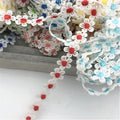 Small  Daisy Scalloped Edge Fabric Lace Trims Applique Ribbon DIY Craft Sewing Wedding 1.3cm