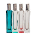15ml Clear  Glass Perfume Bottle Empty Mini Colored Crimp Glass Spray Perfume Bottle With Silver Cap