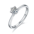 New Style 0.5 Carat Moissanite Golds Ring 5mm 925 Sterling Silver Handmade Ring for Ladies Gift