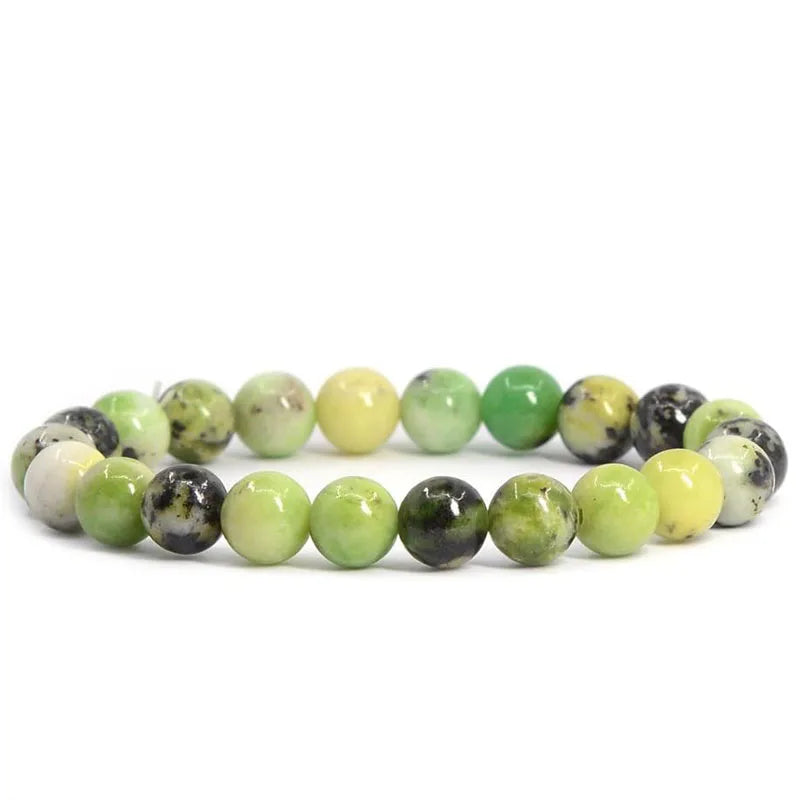 8mm Natural Emperor Stone Bracelet Elastic Gold Tiger Eye Energy Stone Bracelet Trendy Style for Women Lucky Birthday Gift