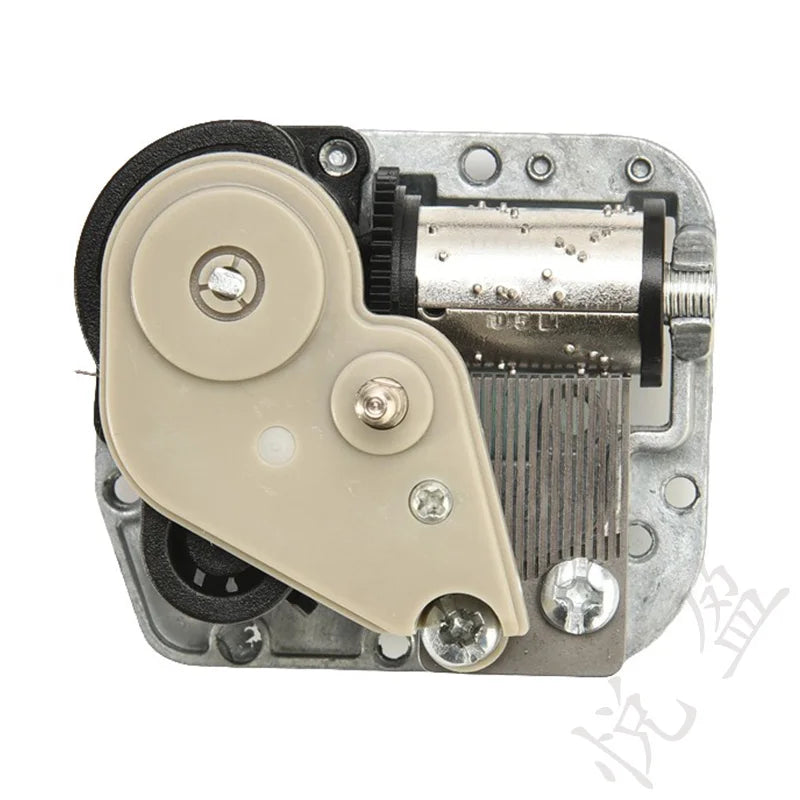 18-Note Musical Movement for Music Boxes Top-Wind Mechanism with Extended Winding Shaft