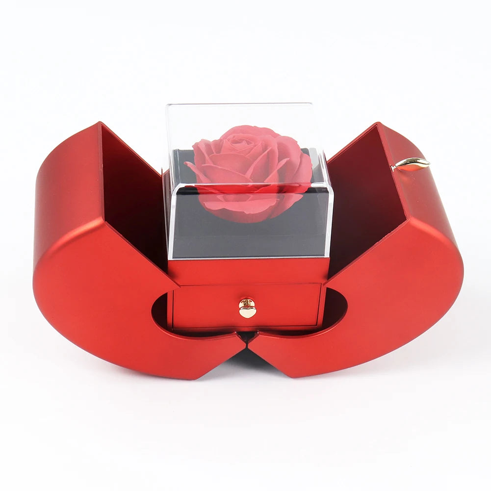 Small Diamond Jewelry Boxes Christmas Mothers Day Flower Luxury Gift Box Round Cylinder Dried Flower Box