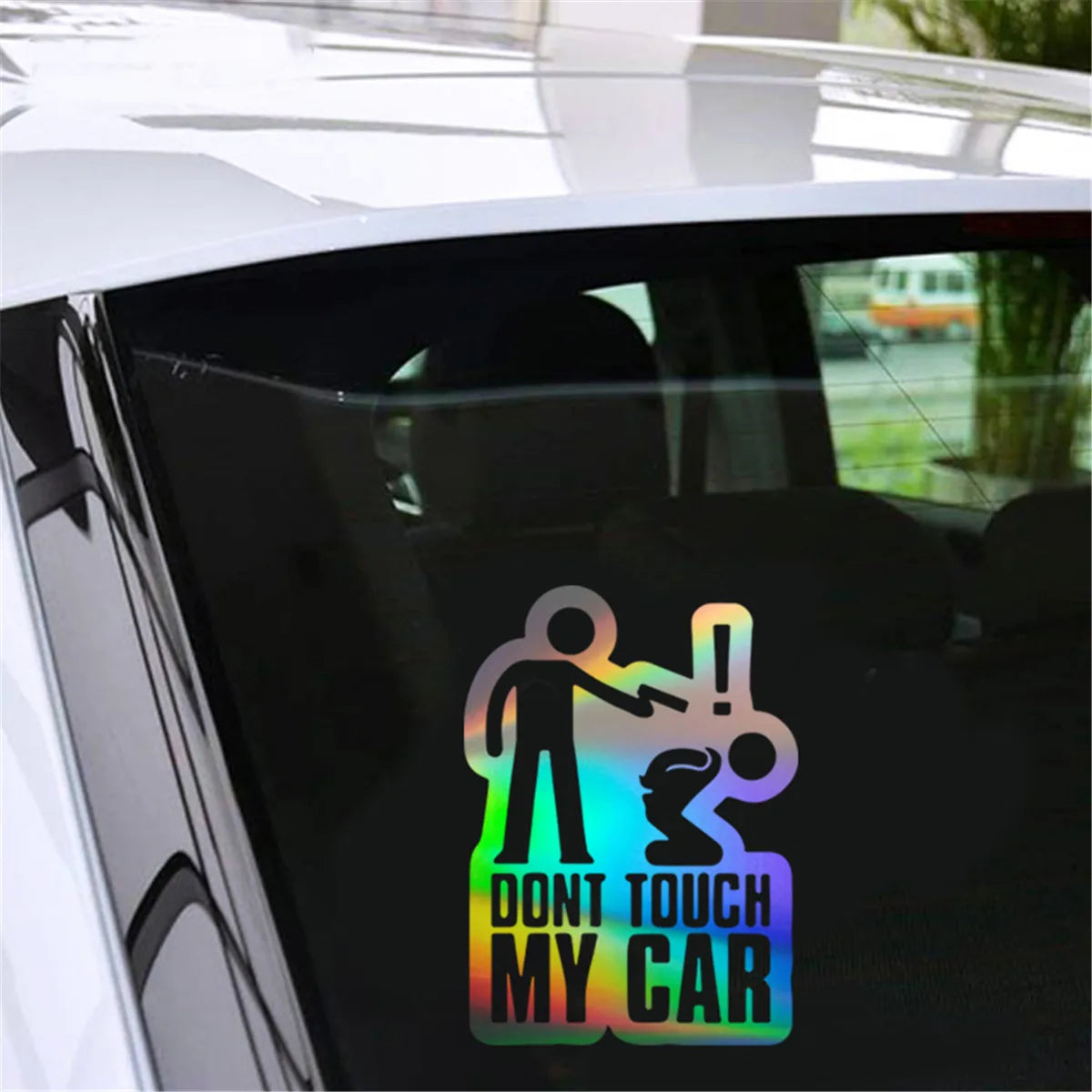 DON'T TOUCH MY CAR Funny Sticker Auto Window Door Bumper Truck Vinyl Decal Vinyl Sticker Gift Die Cut Decals Latop window Glass