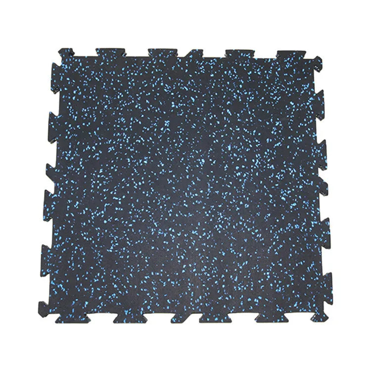 Durable 15/20mm Antislip Black+EPDM Granules Interlocking Gym Rubber Floor Mat