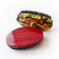 Customized Professional 360 Wave Pocket Size Boar Bristle Palm Curve Beard Brush with Logo