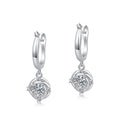 Fashion Jewelry Simple Design Silver Moissanite Dangle Earring Silver Stud  Jewelry Moissanite Earrings