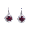 Wholesale Earrings Silver Modern Jewelry Garnet Earrings Natural Gemstone Custom Metal Earrings