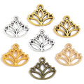 3 Colour Antique Silver Color Jewelry DIY Flower Charms Pendant Necklace Earring Bracelet 14*16mm Q1136